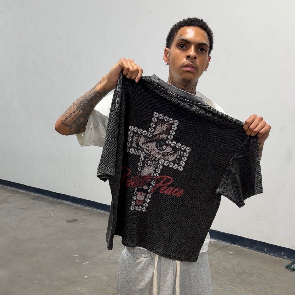 Protect Peace Waffle Tee