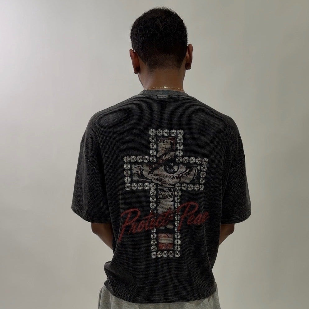 Protect Peace Waffle Tee