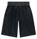 Unisex Vintage Wash Distressed Wide Leg Shorts